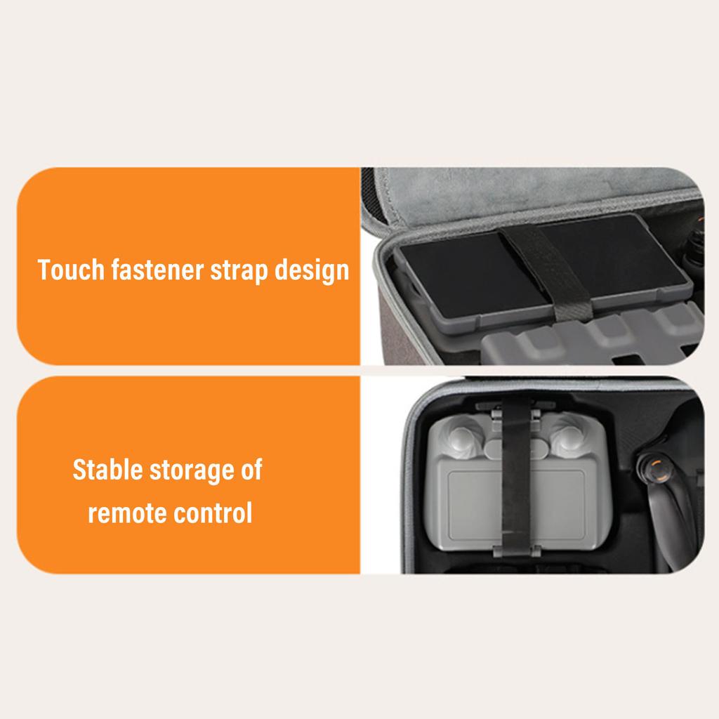 Drone Carrying Case Fit for Mavic4 Pro Large Capacity Hard Shell Soft Plush Lining Multifunctional Tool Bag