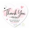 Heart-Shaped Gentle Style Thank You Card for Handmade Gift Box Decoration