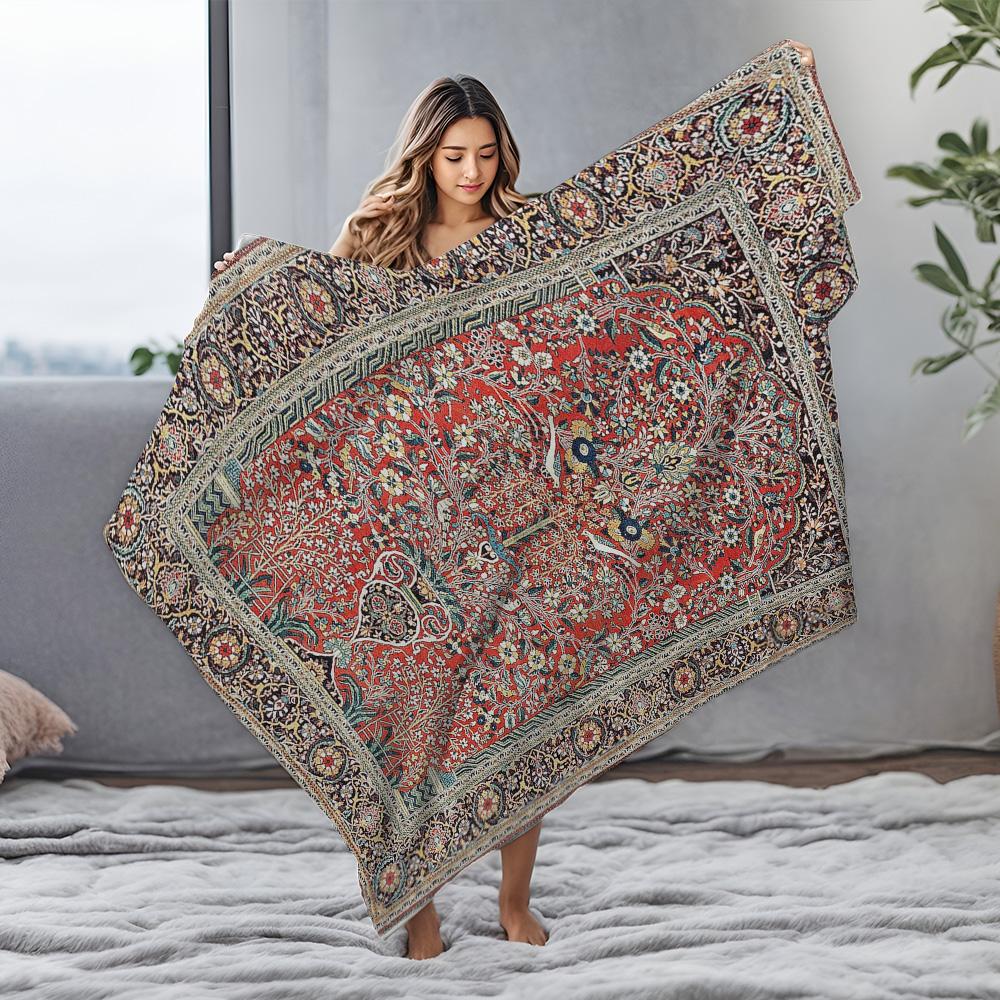 Turkish Vintage Ethnic Kilim Rug Carpet Bed Throw Blanket Decorative Home Decor Cushion Cover Gift
