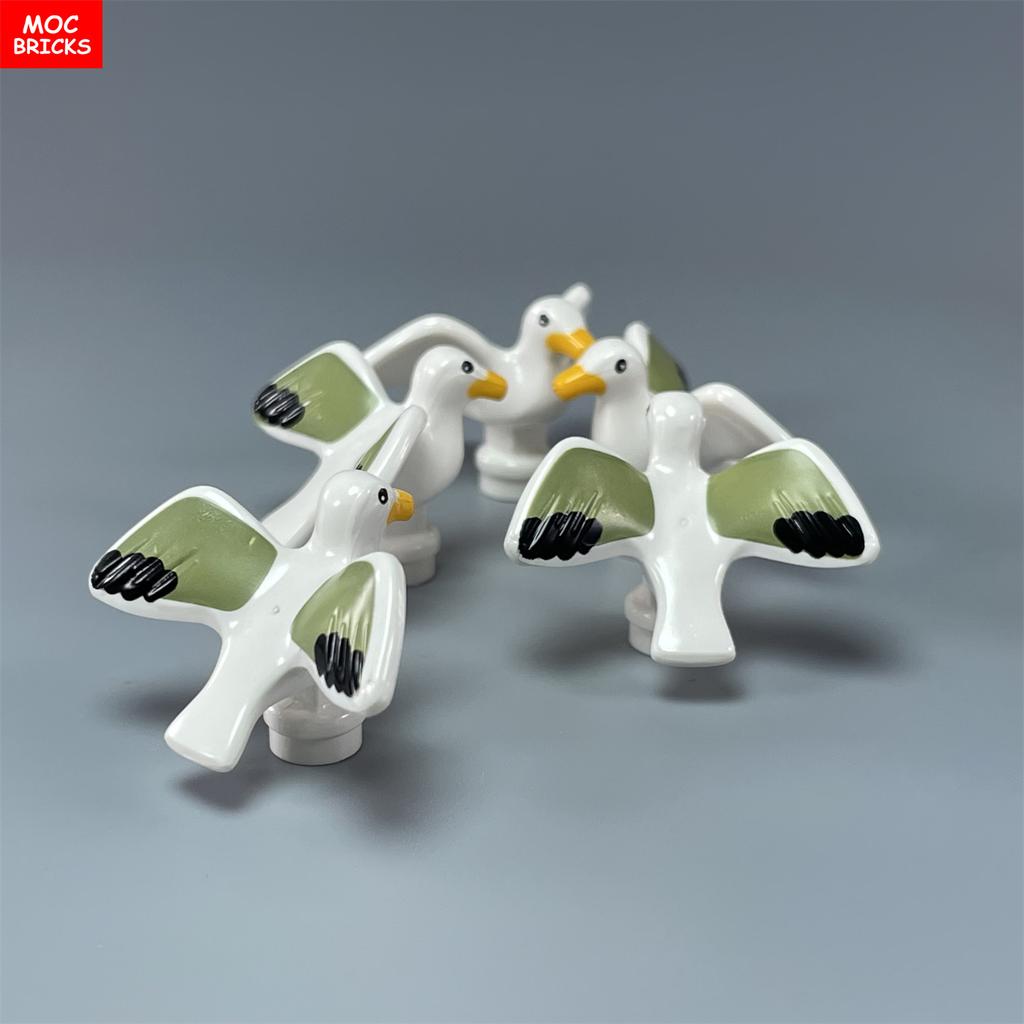 MOC Bricks Ocean Animal Plant Coral Sea Scene Shark Octopus Manta Fish Clownfish Building Blocks Toys Children Gift