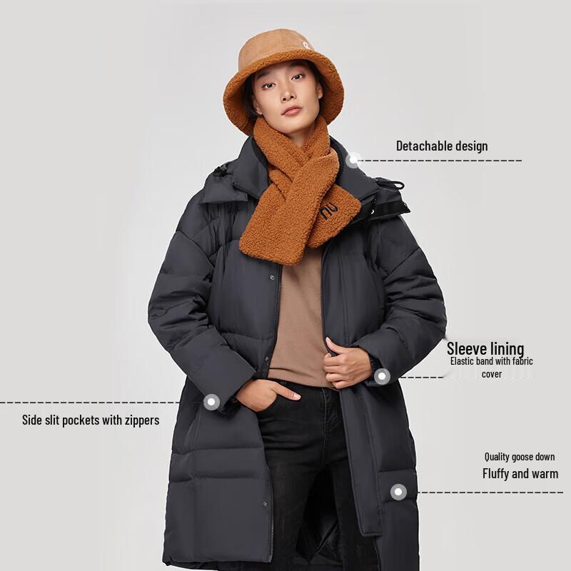 NORTHLAND Jia He Women's Hooded Mid-Length Down Jacket