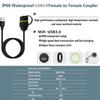 Speed USB Coupler USB3.0 Panel Mount Nylon Shell IP68 Waterproof Rating for Industrial Machinery USB Extension Cord