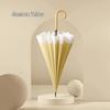 16-Rib Long-Handle Japanese Style Curved Parasol - Customizable Advertising Umbrella