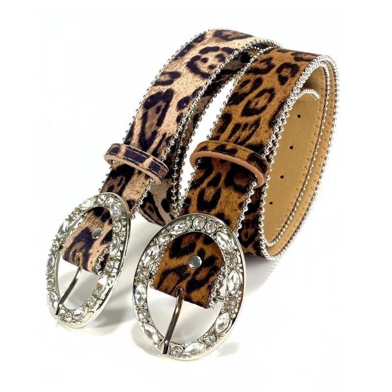 Animal Print Belt Trendsetting Leopards Wide Waistband Daily Use Waist Belt for Everyday Wear