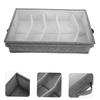Kitchen Storage Box With Removable Cover Reinforced Handles Stackable Design For Cutlery Office Supplies Jewelry Organizing