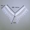 Outer Front Button-Up Shirt Collar Korean Version White Shirt Collar Versatile Hollow Lace Collar Fake Collar Niche Decorative Collar