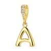 925 Silver Gold A-Z Alphabet 26 Letters Charms Bead Pendant Fit Bracelet Bangle Necklace Jewelry For Women Man