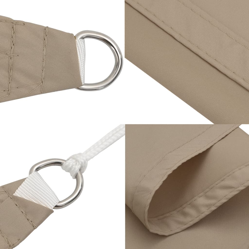 Vidaxl Trójkątny Żagiel Ogrodowy, Tkanina Oxford, 4X4X4 M, Taupe