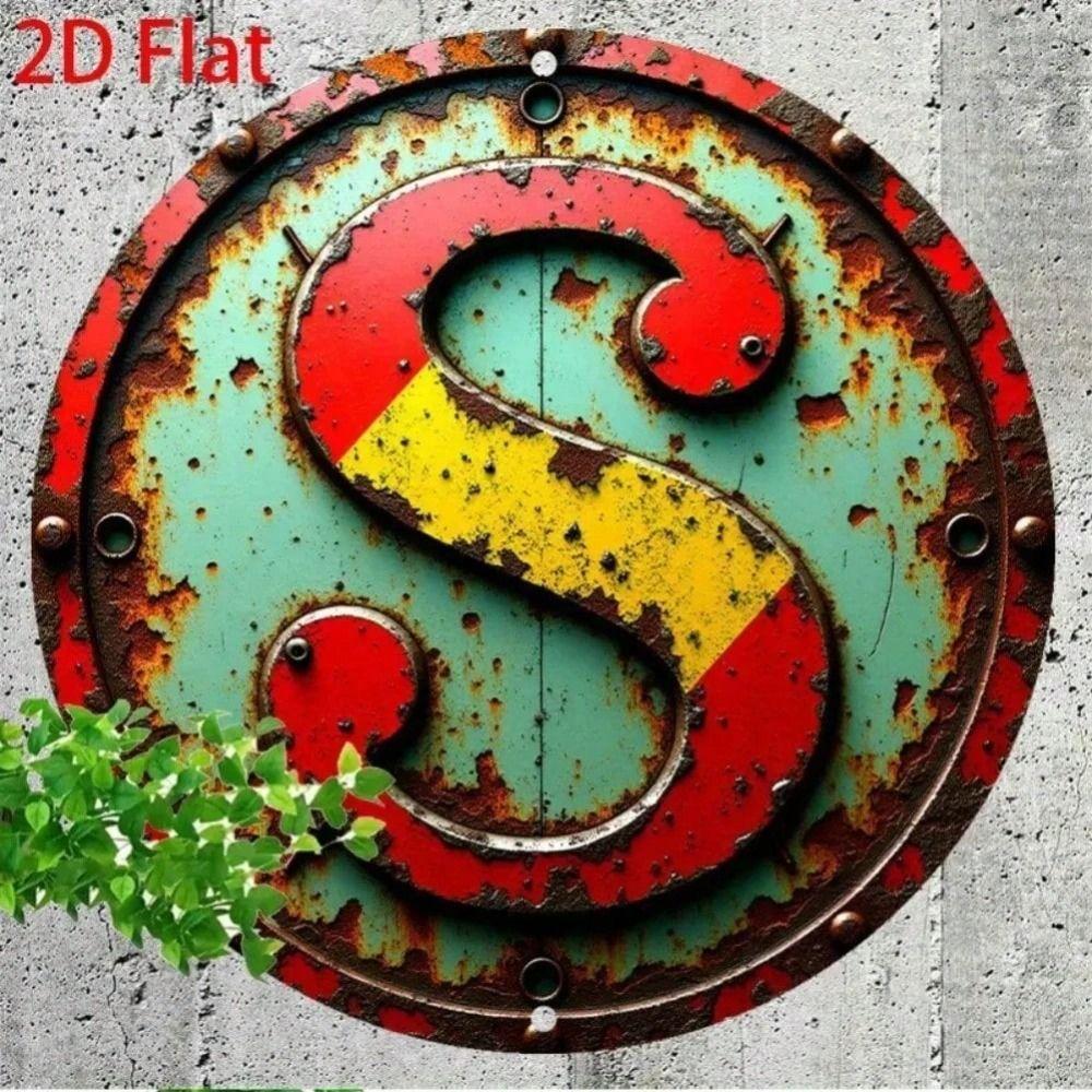 Handmade Metal Tin Plate Wall Art Home Decor 20x20cm