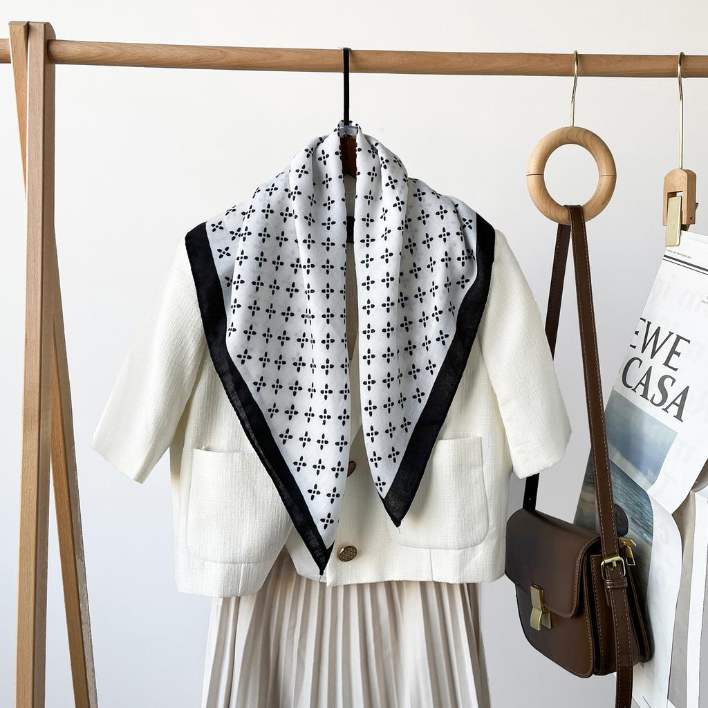 Spring And Summer Satin Long Scarf For Women Sunscreen Shawl Fashionable Beauty Scene Satin Long Scarf Versatile Travel Scarf