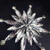 Flower Brooch Metal Exaggerated Rhinestone Brooch Oversized Snowflake Full Diamond Accessories Female Brooch