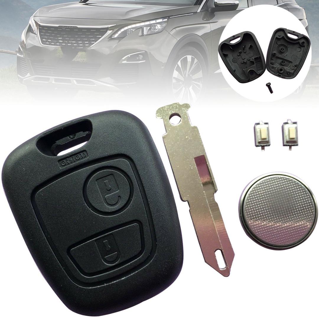 

PDTO Подходит для Peugeot 206 Замена 2 кнопки Удаленный ключ Чехол Ремкомплект