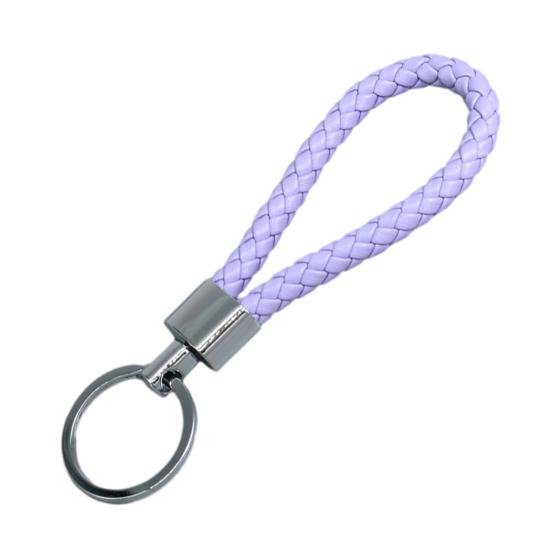 Schlüsselanhänger Lanyard Geflochtenes Seil Kunstleder Angenehmer Griff Schlüsselanhänger Aufhängeseil mit Zinklegierung Schnalle Schlüsselring