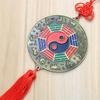 Feng Shui Alloy Bagua Mirror Pendant with Zodiac Signs & Taiji Symbols