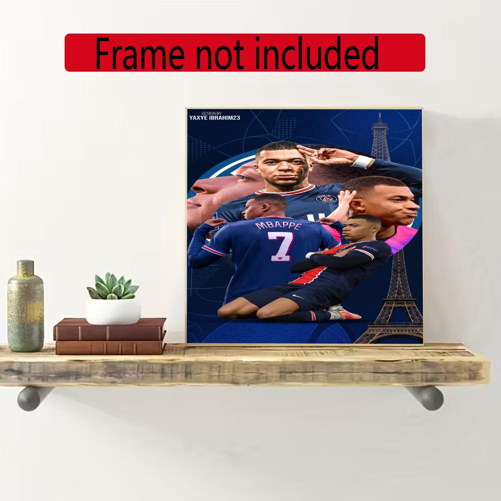 Mbappe 5D Diy Diamond Painting Round Diamond Diy Frameless Holiday Artwork Suitable For Home Office Wall Decoration
