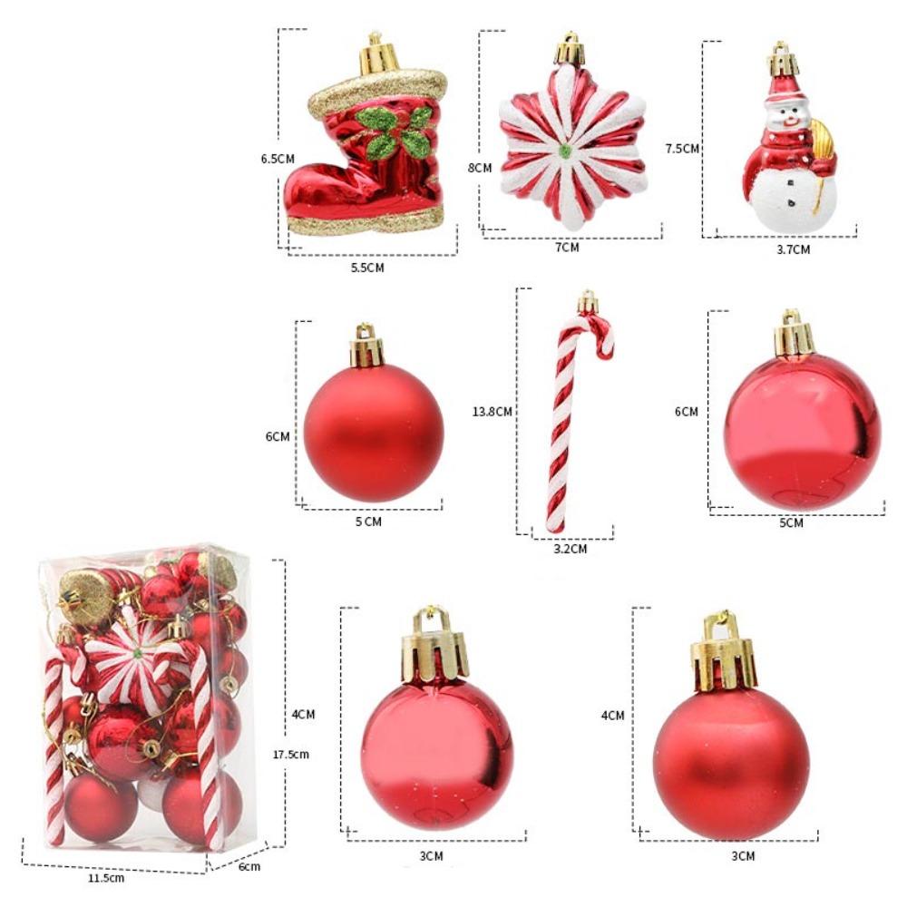 

Mixed Shapes Christmas Hanging Decoration Big Pendants Plastic Christmas Tree Ornament Colorful Xmas Ornament Ball Shopwindow
