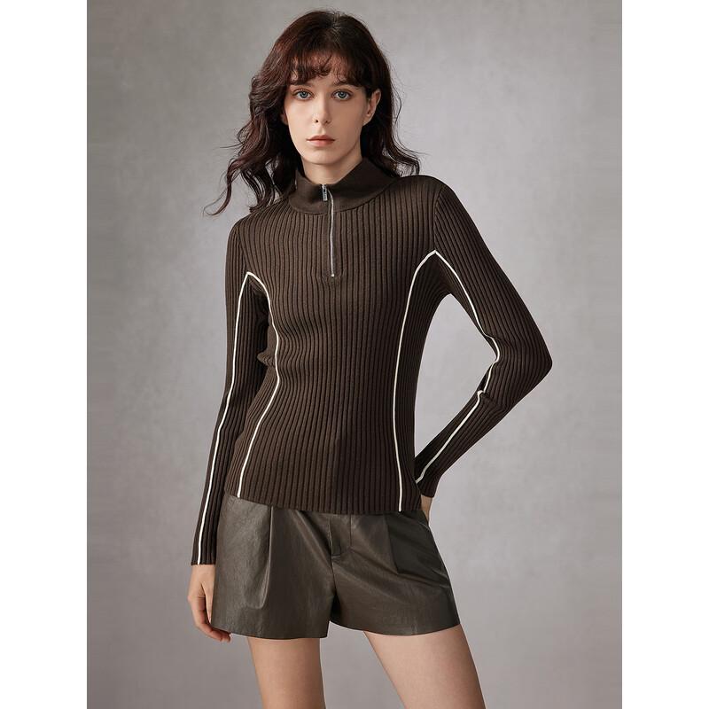 ELLE Women s Retro Textured Knit Sweater S