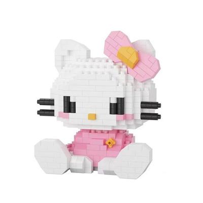 Nanoblock sentado gato fita rosa 416 peças (PCS)