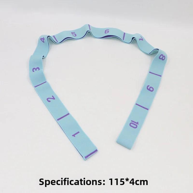 

Многоступенчатая лента для йоги и латинских танцев, лента для растяжки, правильная осанка, 8-сетчатая эластичная лента, цифровая лента для позы