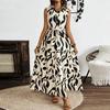 Women Casual Sleeveless Summer Dresses Spring Patchwork Boho Floral Cocktail Party Dress