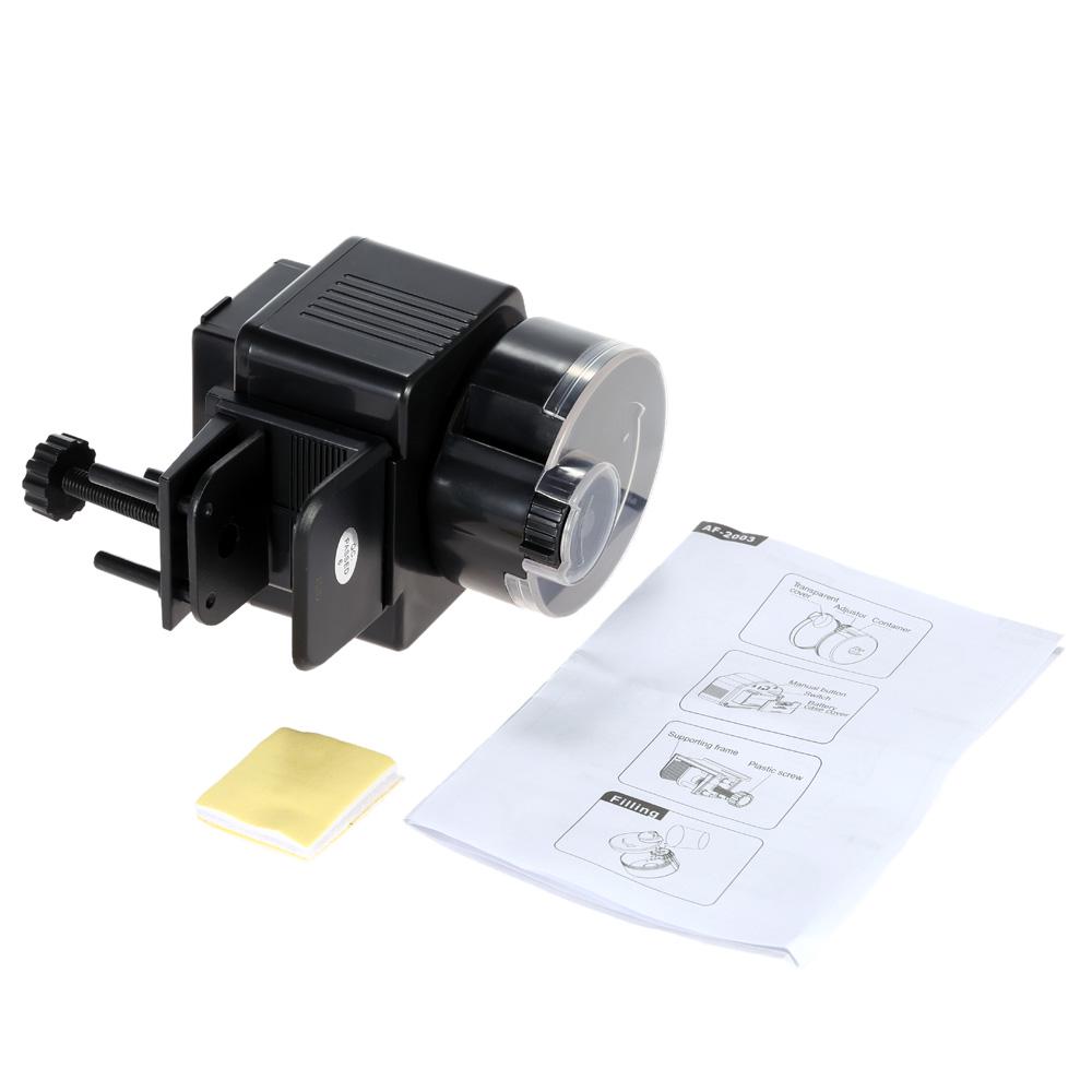

Automatic Aquarium Tank Fish Food Feeder Timer Mini Automatic Fish Feeder Aquarium Small tank Accessories Black чёрный