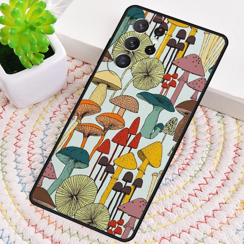 Psychedelic Mushrooms Florals Phone Case For Samsung Galaxy Note 10 Pro S26 S25 S24 S23 S22 Ultra Plus S21 FE S20 Cover