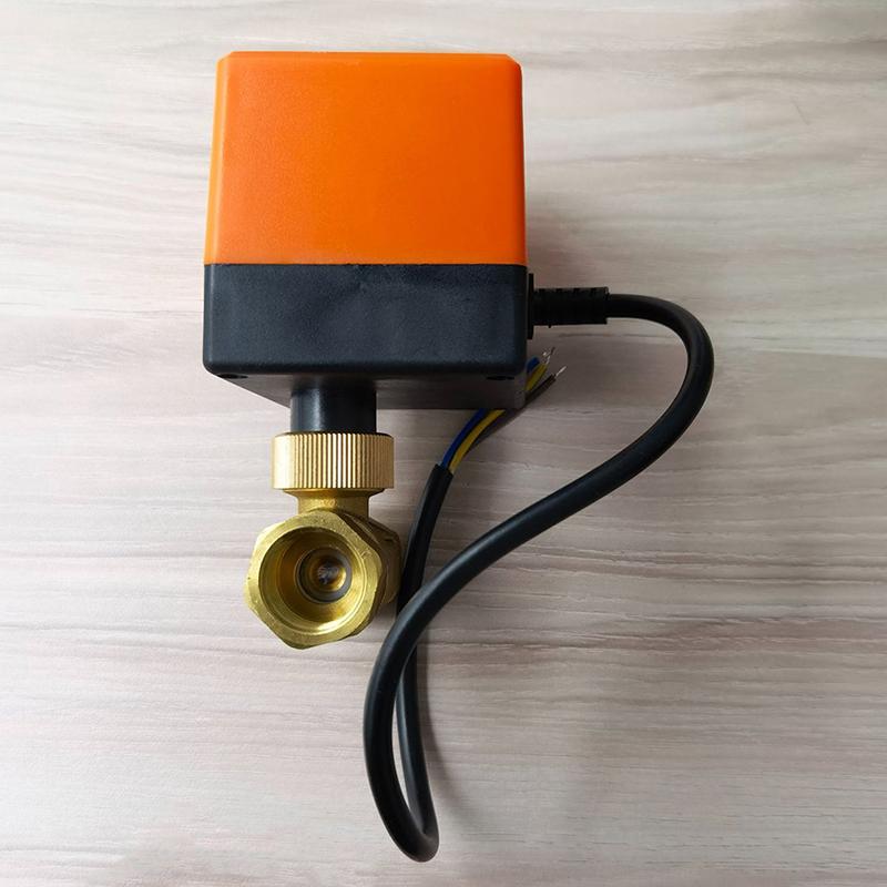 Motorized Electric 2-Way Brass Ball Valve Dn20 Ac 220V 3 Wire Actuator Cable