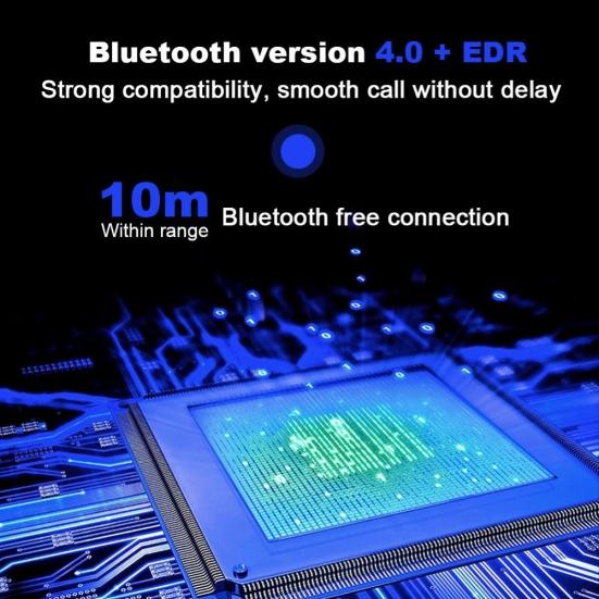 BT8 Motorcycle Helmet Headset Bluetooth-compatible 4.1+EDR Hands-free Call Speaker Earphone