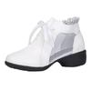 Mesh Jazz Dance Shoes Low Heel White Leather Modern Dance Boots Breathable Low Top Boots Teacher Shoes