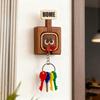 Funny Face Expressions Magnetic Key Hook Wall Mount Key Organizer Wooden Key Holder  For Kids