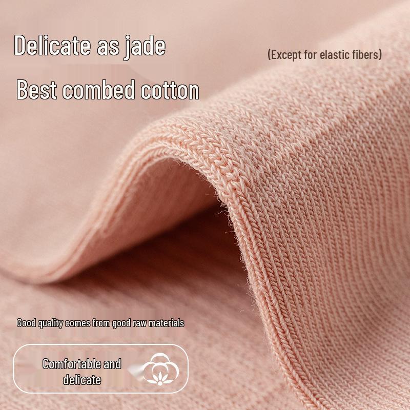 Calzini da Donna Antibatterici in Cotone Pettinato con Dita Separate - Colore Unito, a Metà Polpaccio, Primavera/Autunno