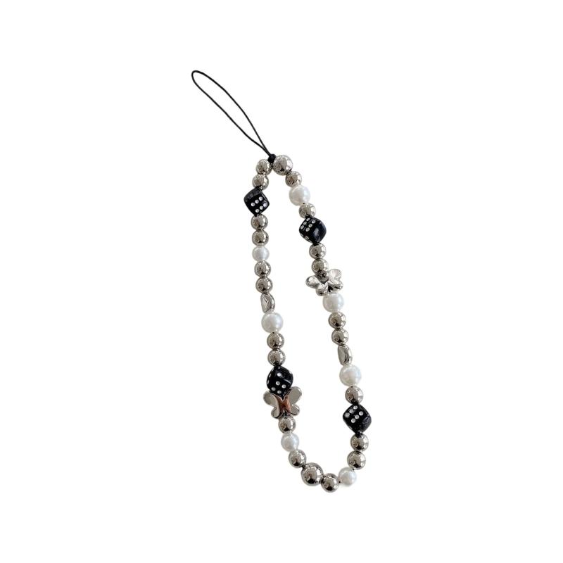 Elegant Handmade Beaded Keychain Pendant Mobile Phone Chain Strap Fashion Cellphone Rope Women Telephone Lanyard Jewelry