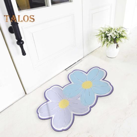 Tappeto Da Bagno A Forma Di Fiore 40x40 Cm - Giallo, Morbido, Antiscivolo, Lavabile In Lavatrice, Assorbente