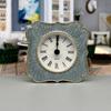 Small Table Clock with Enamel Color Metal Clocks Quiet Timekeeping for Collectors Mantel Clock Home Decoration