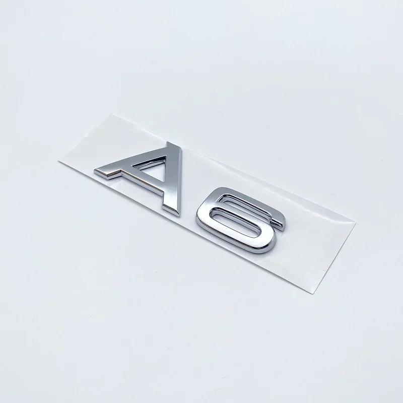 3D Krom Glanssvart ABS TDI TFSI Bil Bakemblem Klistremerke for Audi A1 A3 A4 A5 A6 A6L A7 A8 S3 S6 Q3 Q5 Q7 TT S RS