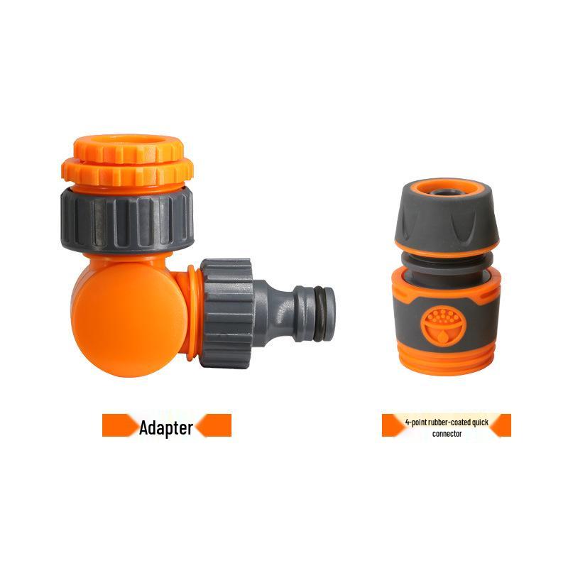 Plastic Anti-Kink Swivel Faucet Connector, 4-Point & 6-Point Female Thread, 180° Rotatable Nipple