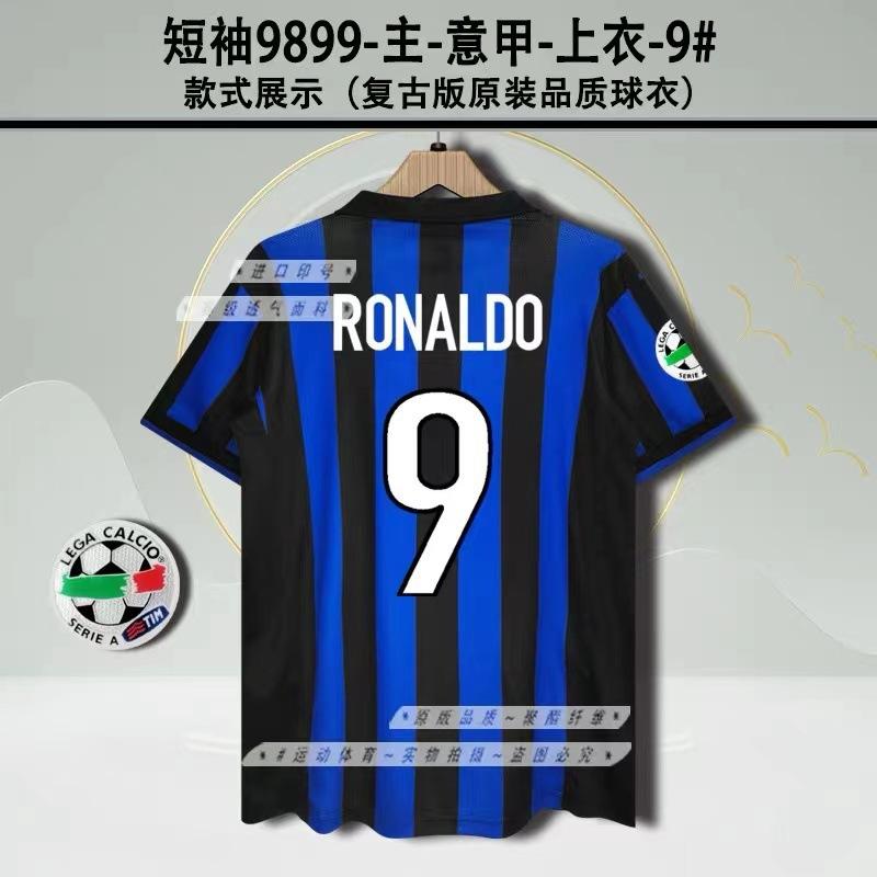 Vintage Jerseys, Football Uniforms, Classic Inter Milan AC Ronaldo Nesta Martinika Kashevqin Jerseys