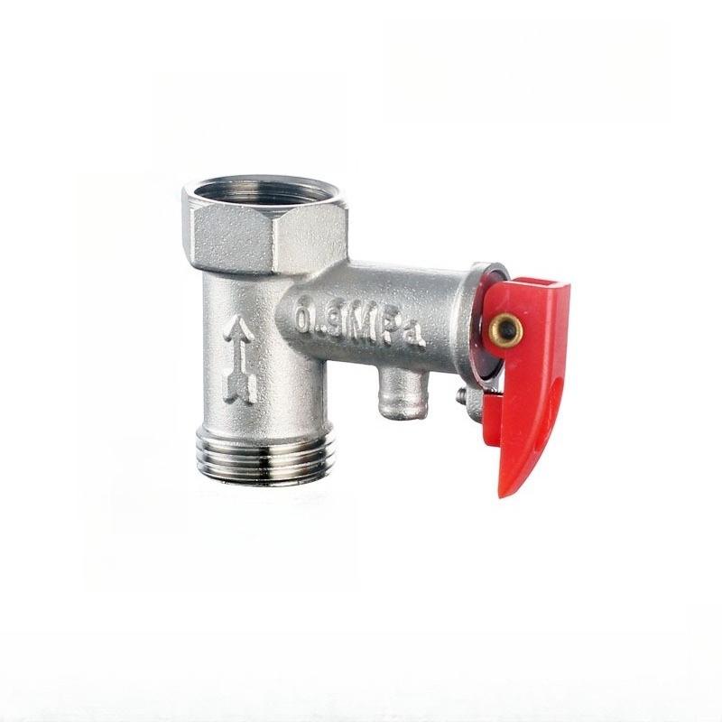 Brass 4-point Durable Adjustable Pressure Relief Valve Safety Valve Is Used To Protect Closed Water Systems From Overpressure