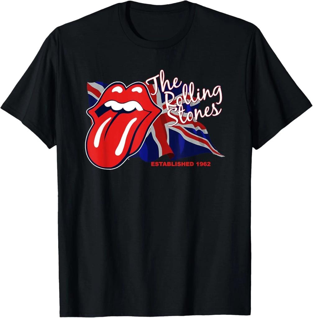 T-shirt The Rolling Stones Bandiera UK 100% cotone top maglietta uomo donna