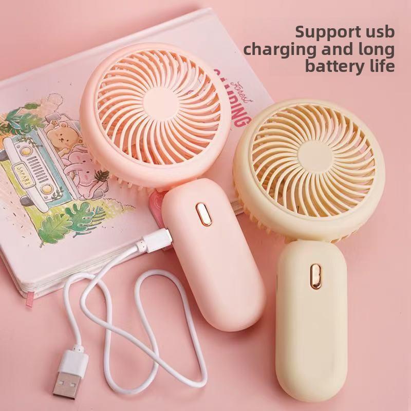 New Model Simple Folding Handheld Small Fan, USB Charging, Mini Portable for Students, Outdoor Handheld Small Fan