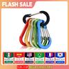 6 pezzi moschettone clip in lega di alluminio portachiavi fibbia di blocco snap D-ring clip zaino esterno campeggio multi strumento pesca escursionismo gancio