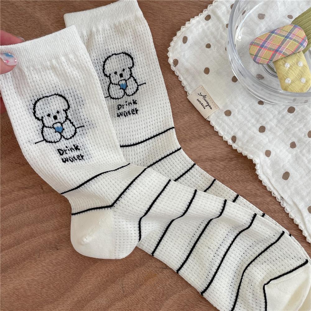 Damen Frühling und Herbst Hübsche Cartoon-Röhrensocken