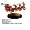 Unique Holiday Home Accents Floating Santa Sleigh, Flying Sleigh Magnetic Levitation Christmas Decorations, Desktop Display Claus Tabletop Ornament