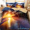 3D Bed Set Beautiful Beach Bedding Bed Sets Modern Quilt Cover+pillowcases Winter California King Bedding Sets Jogo De Cama Bed
