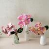 Starry Sky Milk Tea Phalaenopsis Orchid with Leaves - INS Style Faux Flower for Home Decor and Weddings