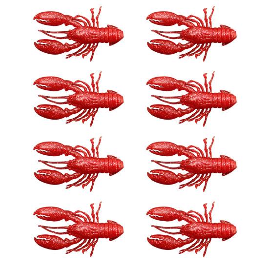 8Pcs Soft Baits Fishing Lures Realistic Looking Vivid Color Mini Size Portable Shrimp Fake Baits Artificial Lures
