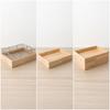 Wooden Food Display Box with Open Top Compact Rectangular Sturdy Countertop