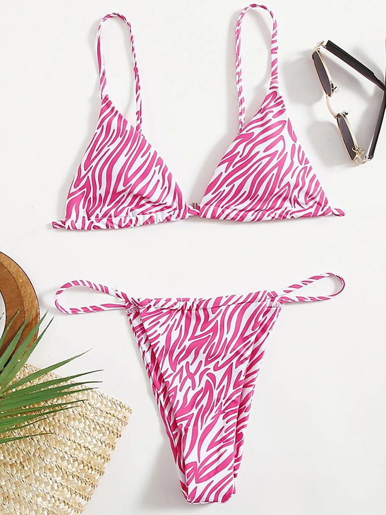 Bikini Zebra Sexy 2026 Costume da Bagno Donna Costumi da Bagno Femminili Set Bikini Mini Perizoma da Donna Costumi da Bagno Estivi per Nuoto Costume da Bagno
