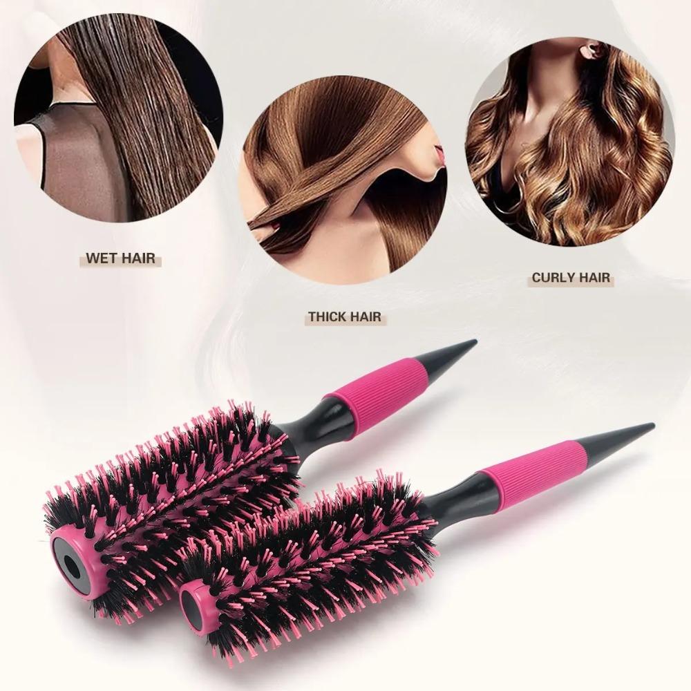 Barbershop Round Tube Curly Hair Rollers Hair Comb for Barber Salon Hair Brush Styling Hairbrush Hairdressing Combs Beauty Tools