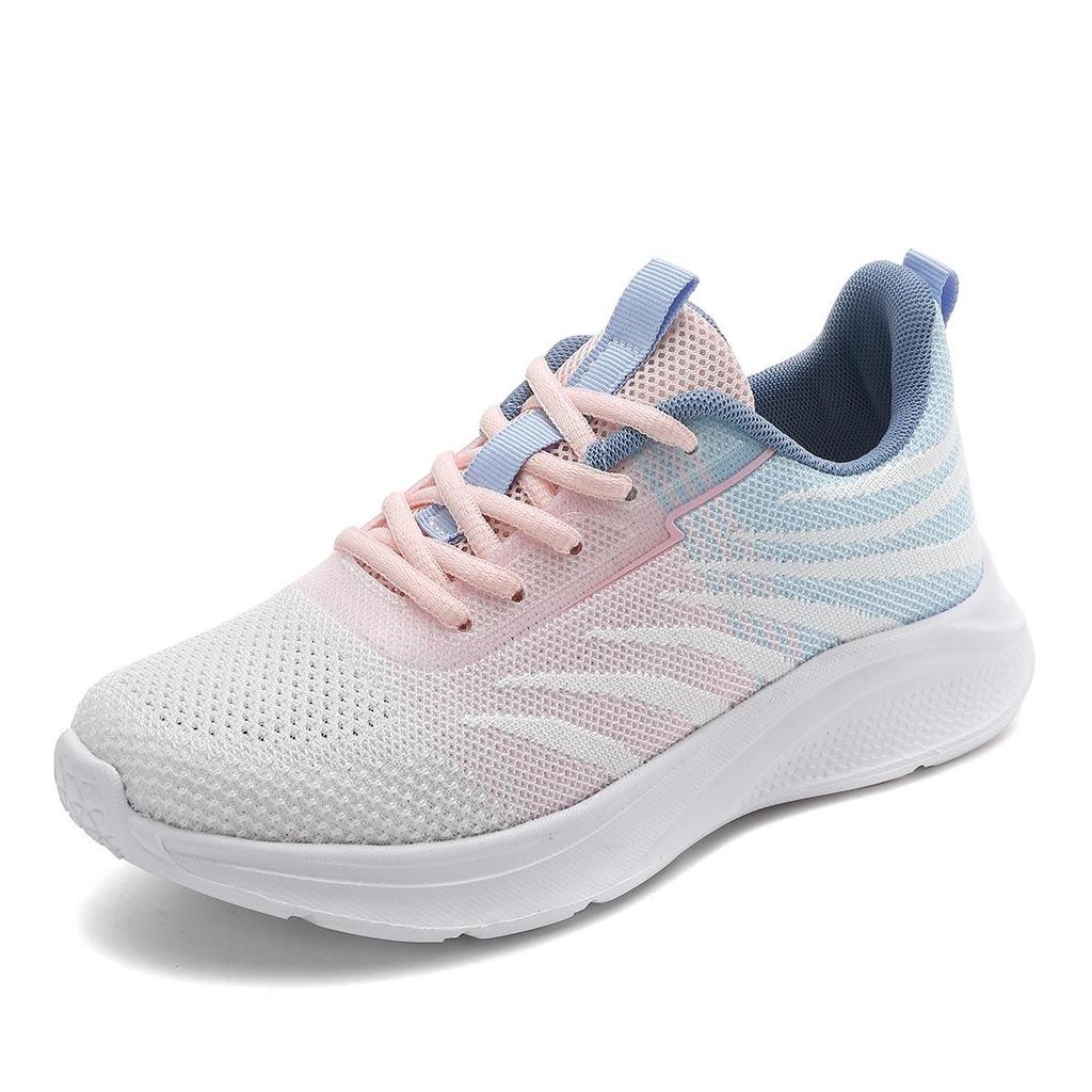 Women's Breathable Flyknit Mesh Running Shoes - Low-top, Large Size, Casual Sneakers for Spring/Summer